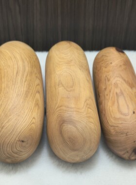 台湾桧木黄桧原木车制大天珠闻香扩香把玩香气浓郁正品保证保真