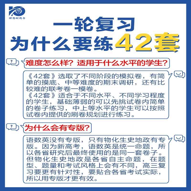 2024高考必刷卷42套新高考数学物理语文英语化学生物政历史地高考模拟试题汇编高中高三一轮高考必刷题文理科全国试卷套卷刷题新版 - 图0