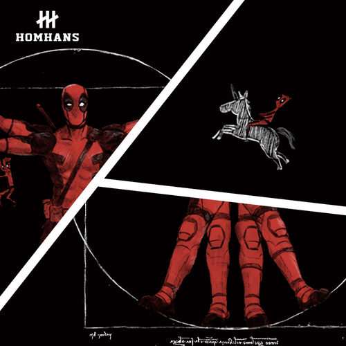 红韩纯棉死侍T恤DEADPOOL电影男士短袖 漫威神盾局特工复仇联盟 - 图3