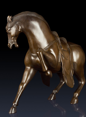 纯黄铜马摆件家居饰品摆饰马到成功办公室饰品工艺礼品摆饰铜马礼