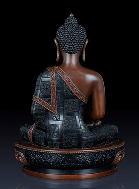 纯铜三宝佛铜释迦牟尼药师佛佛像