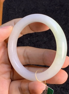 和田玉翠青女款手镯内径50毫米