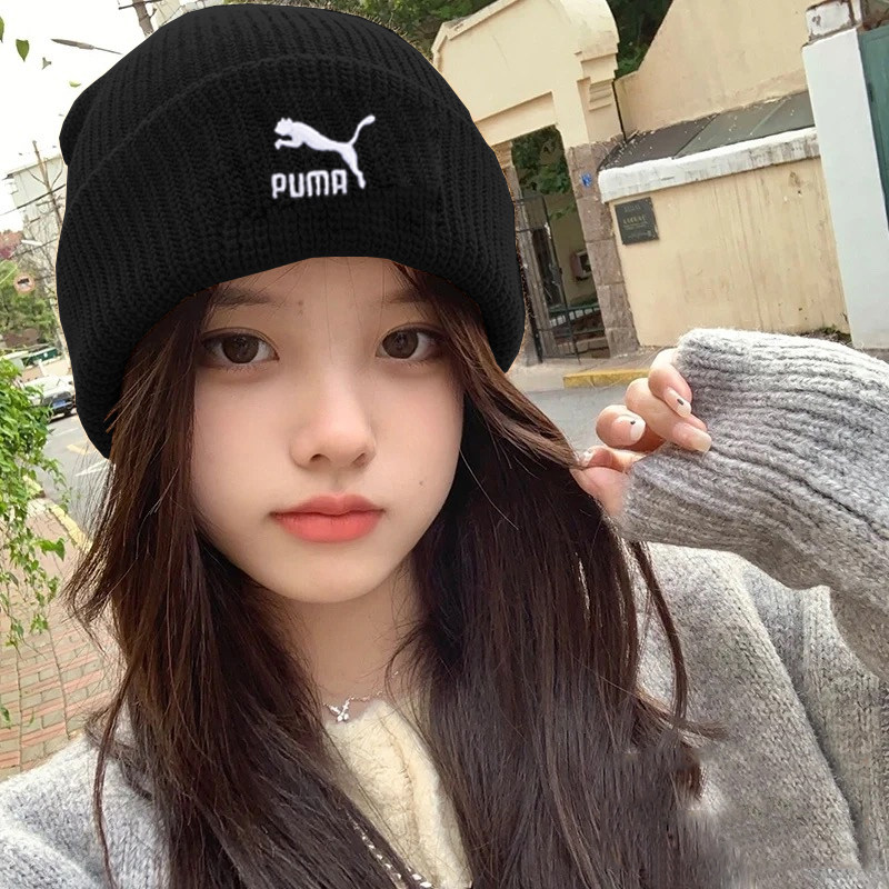 PUMA彪马线帽男女帽冷帽冬季保暖黑色针织休闲帽情侣套头帽毛线帽,淘宝优惠券,粉丝福利购,淘宝优惠卷