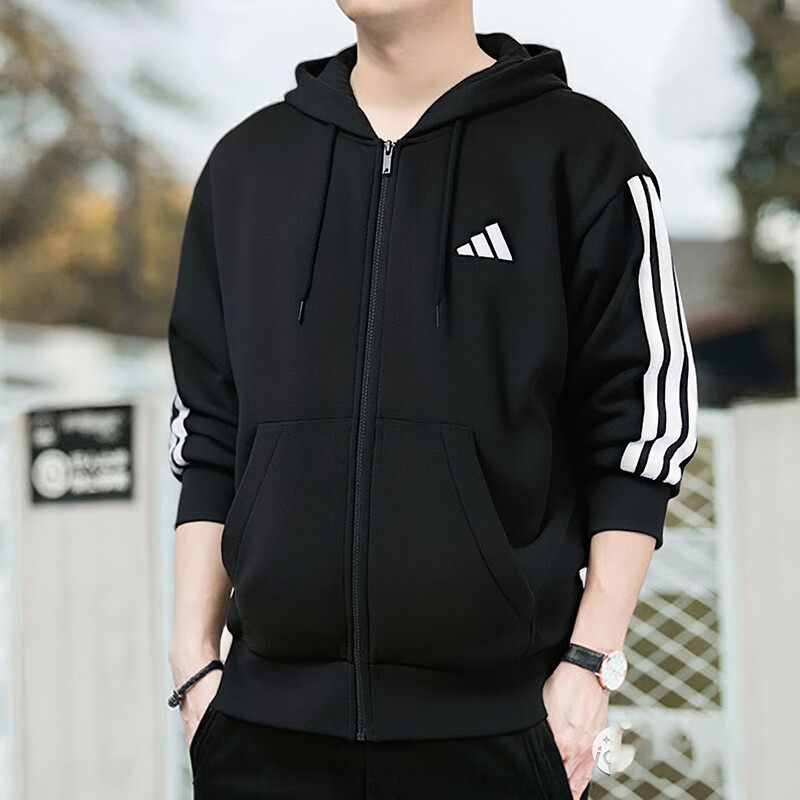 阿迪达斯男装冬季加绒保暖针织套装夹克外套长裤子25新款运动服,淘宝优惠券,粉丝福利购,淘宝优惠卷