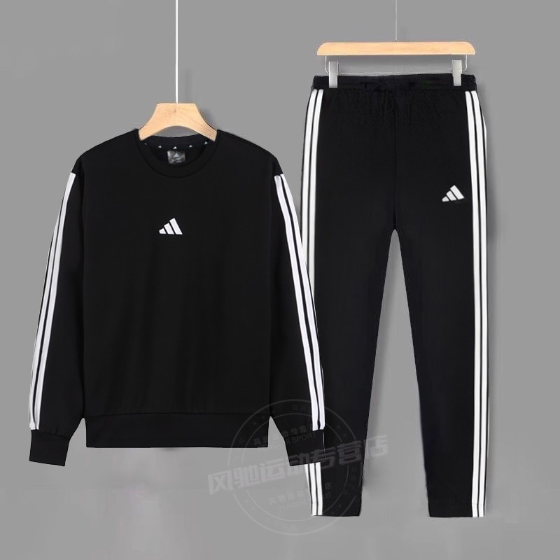 阿迪达斯男士运动套装2025冬季新款圆领卫衣套头衫休闲直筒长裤男,淘宝优惠券,粉丝福利购,淘宝优惠卷