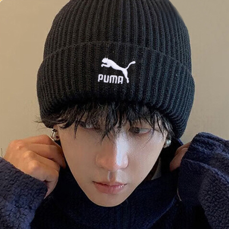 PUMA彪马线帽男女帽冷帽冬季保暖黑色针织休闲帽情侣套头帽毛线帽,淘宝优惠券,粉丝福利购,淘宝优惠卷