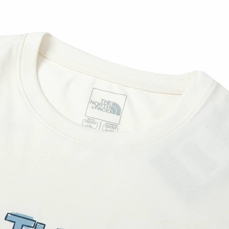 The North Face北面男女白色印花短袖T恤24夏户外运动休闲衣88FX - 图1