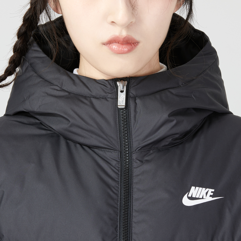 Nike耐克羽绒服女装2024夏季新款连帽保暖防风夹克外套DQ5904-010-图1