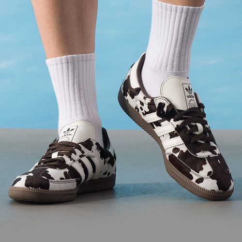 adidas阿迪达斯三叶草男女鞋SAMBA印花运动鞋休闲德训鞋KK2238 - 图1