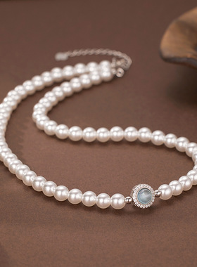 POEM纯银925珍珠轻奢项链女