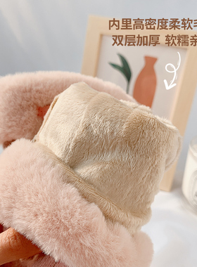 秋冬羊毛加绒防风触屏手套女