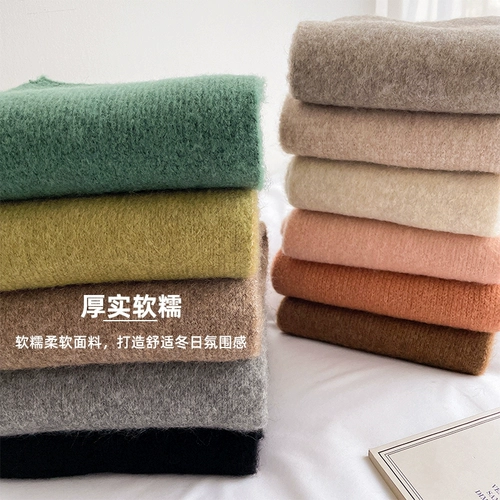 Универсальный зимний брендовый трикотажный удерживающий тепло шарф из искусственного меха для влюбленных, в корейском стиле