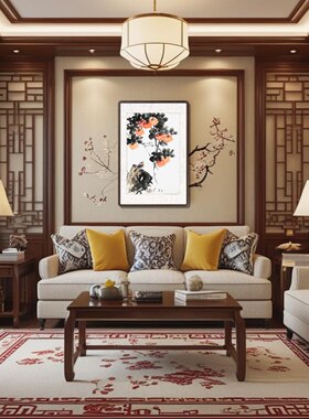 柿子画 纯手绘事事如意宣纸画 大写意花鸟画 名家柿子小鸟装饰画