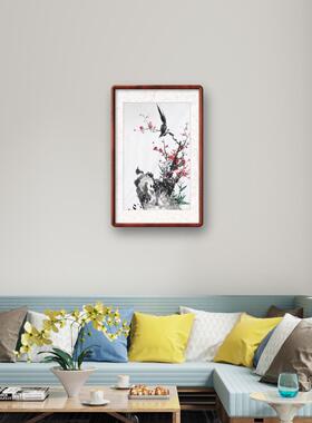 喜上眉梢画 手绘迎春图 床头玄关装饰字画 节日送礼画 鸟语花香画