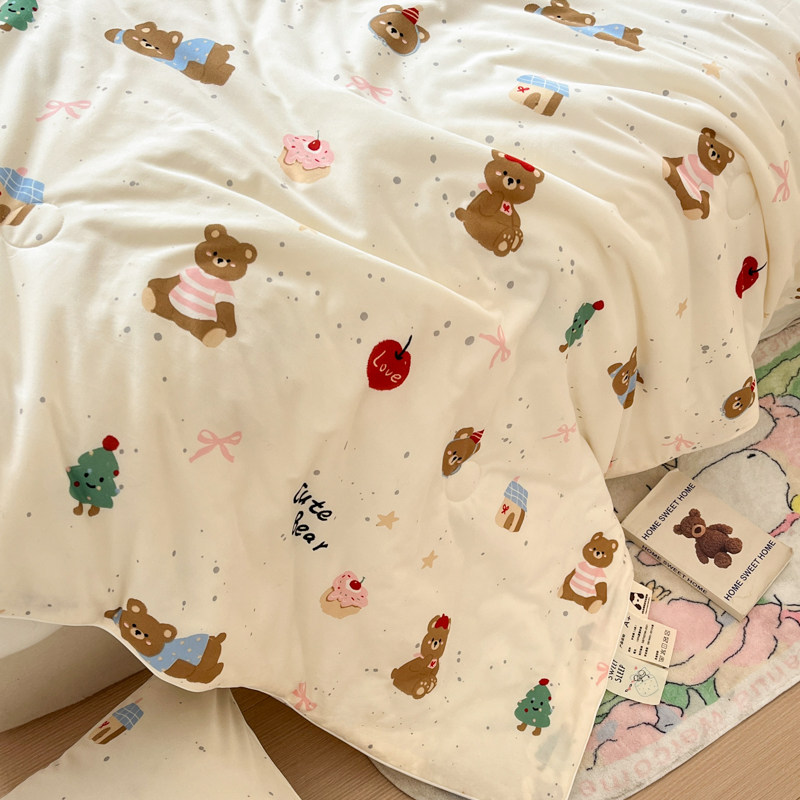 夏季A类儿童针织夏被夏凉被单人空调被可机洗水洗幼儿园薄被子