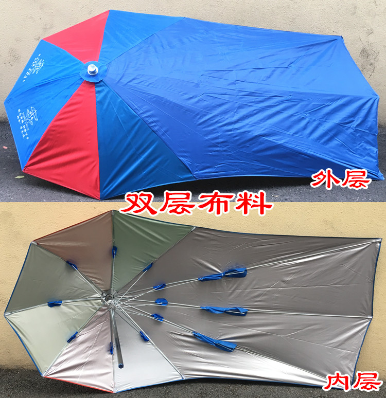 230cm超长黑胶雨伞快递电动车遮阳棚摩托铁牛车加厚雨棚上海发货 - 图0