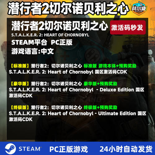 Steam 潜行者2 切尔诺贝利之心 S.T.A.L.K.E.R. 2: Heart of Chornobyl 国区激活码CDKEY 正版PC游戏 - 图0