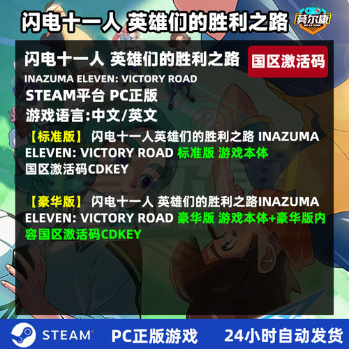 steam 闪电十一人 激活码CDKey 英雄们的胜利之路 闪电十一人go 国区激活码CDKey PC正版游戏 - 图0