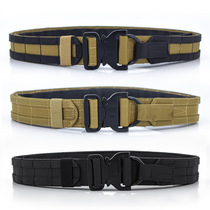 Double Layer Thickened Waist Seal Adjustable Magic Sticker Inside And Outside Tactical Combat Canvas Belt Surfers For Training Military Training Pants Belts