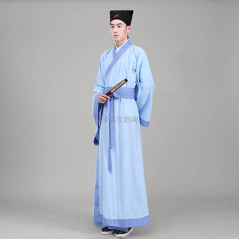 汉月坊原创品牌汉服男直裾礼服正规汉服礼服日常演出服非古装_虎窝淘