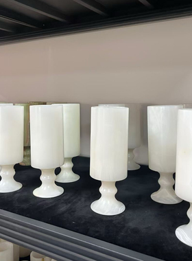 中式法式玉石花器花瓶摆件