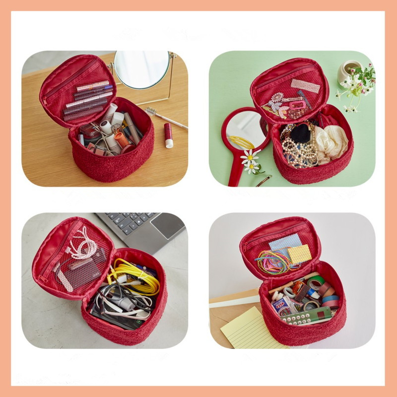 日系杂志附录包姆明刺绣毛绒化妆包收纳包小杂物收纳袋学生手提包 - 图1