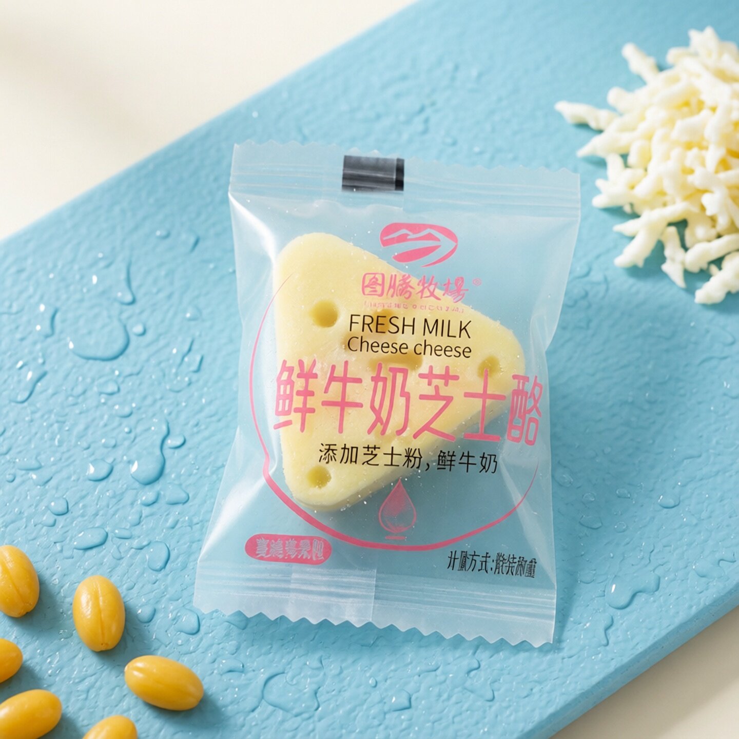 图腾牧场鲜牛奶芝士酪内蒙古特产果粒三角奶酪块儿童零食酥软不腻
