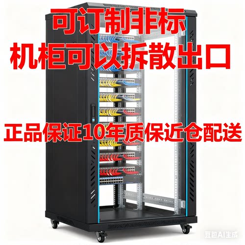 图腾机柜G26622 正品22U机柜 TOTEN监控机柜服务器机柜音响电脑交换机机柜 1米2网络机柜含13增 量大价优 - 图2