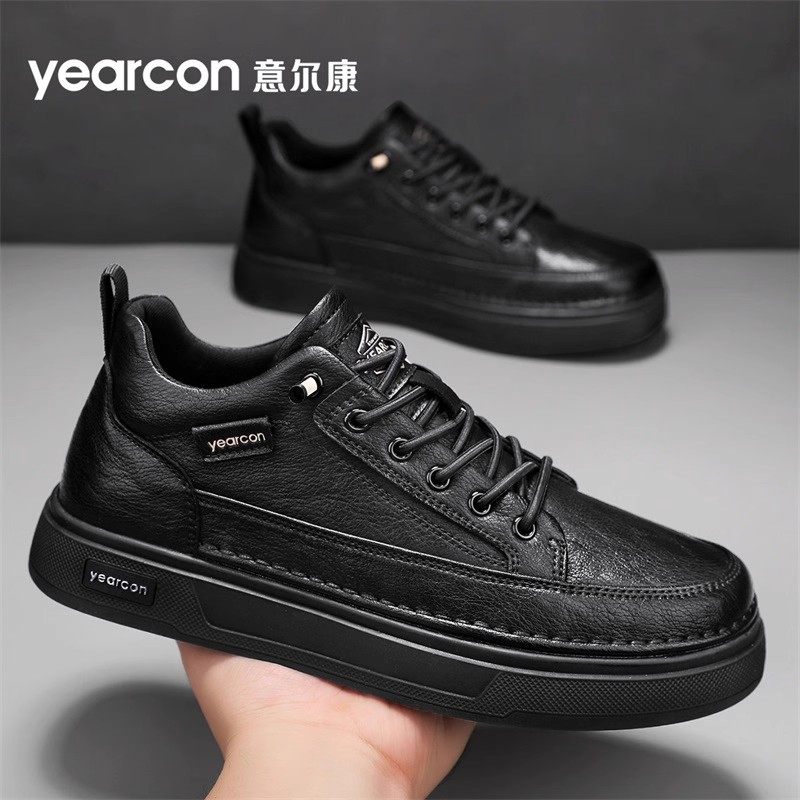 意尔康板鞋男鞋2026新款春秋冬季加绒棉鞋百搭男士一脚蹬休闲皮鞋,淘宝优惠券,粉丝福利购,淘宝优惠卷