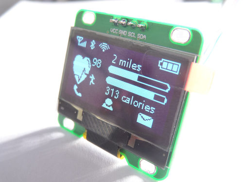 1.3寸白色 I2C/IIC 128*64OLED液晶屏模块  显示屏 外部升压版 - 图1