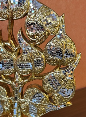 东南亚实木菩提叶摆件泰式餐厅酒店会所家居装饰树工艺品泰国摆设