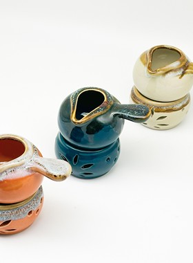 美容院spa头疗壶蜡烛灯陶瓷按摩精油加热器大容量美容院