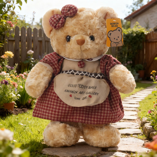 柏文熊毛绒玩具泰迪熊公仔小熊玩偶裙装抱抱熊布娃娃睡觉抱枕礼物 - 图0