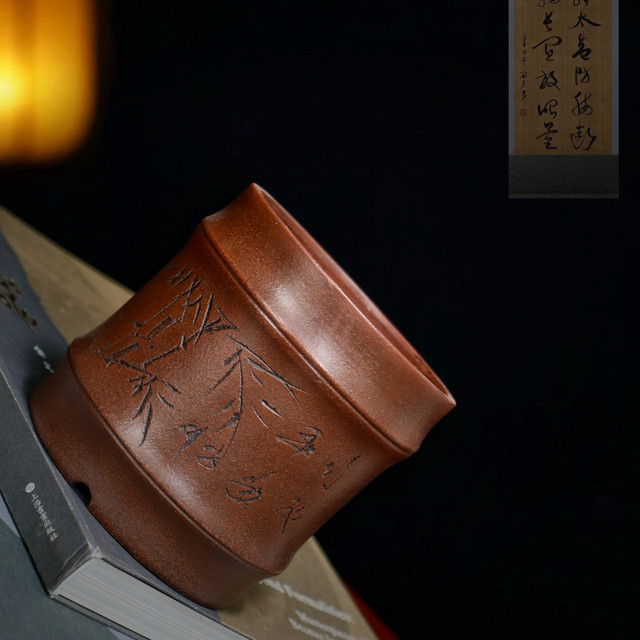 Boutique Tie Hua Xuan purple sand flower pot small succulent bonsai pot orchid special ceramic green plant desktop asparagus creative pot