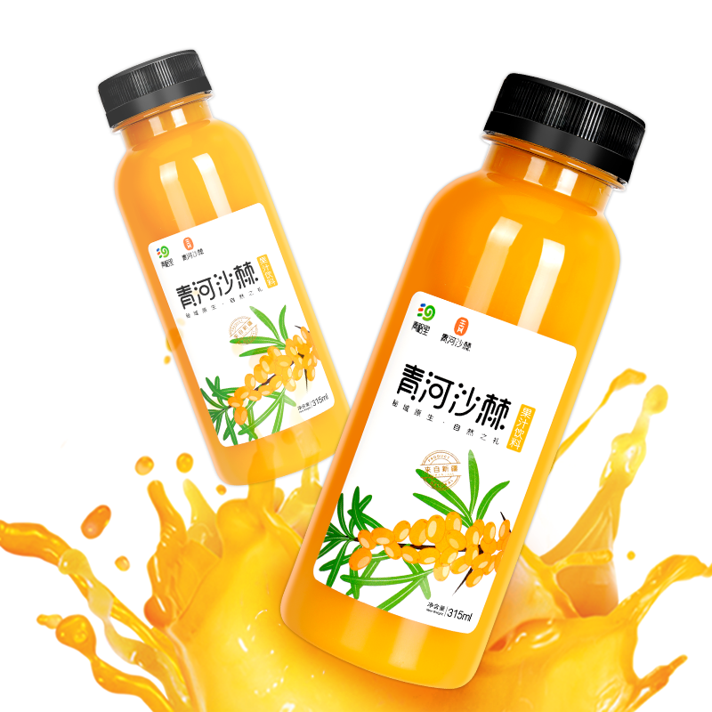西域果园官方旗舰店新疆青河沙棘果汁315ml/瓶青格里鲜榨果味饮料饮品整箱批发包邮3