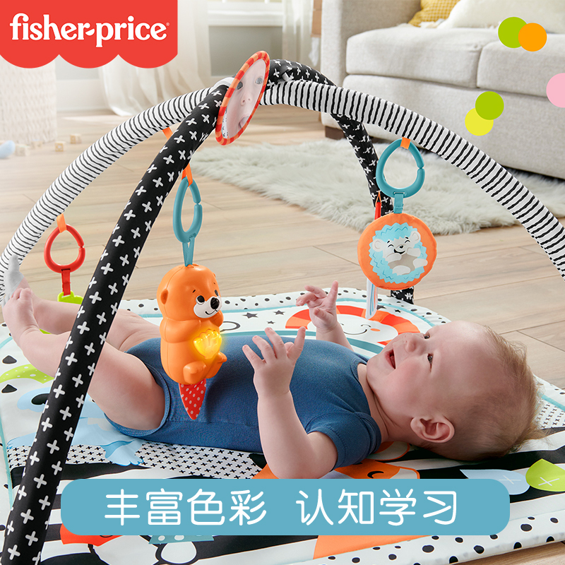 费雪婴儿健身架脚踏钢琴新生儿见面礼物宝宝早教启蒙挂件安抚玩具