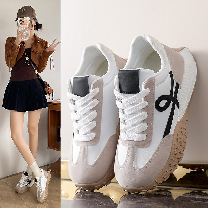 厚底德训鞋小个子内增高小白鞋女2026春季新款运动休闲学生旅游鞋,淘宝优惠券,粉丝福利购,淘宝优惠卷