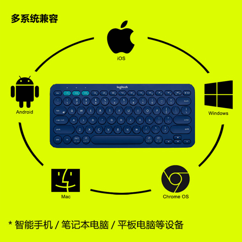 logitech罗技k380无线蓝牙键盘便携luoji可连手机平板pad笔记本ipad粉色黑色白色通用办公商务打字女生男生 - 图2