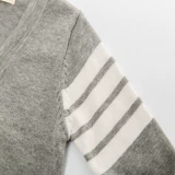 Брендовый детский трикотажный кардиган, осенний свитер, хлопковая куртка для мальчиков, в корейском стиле, в западном стиле