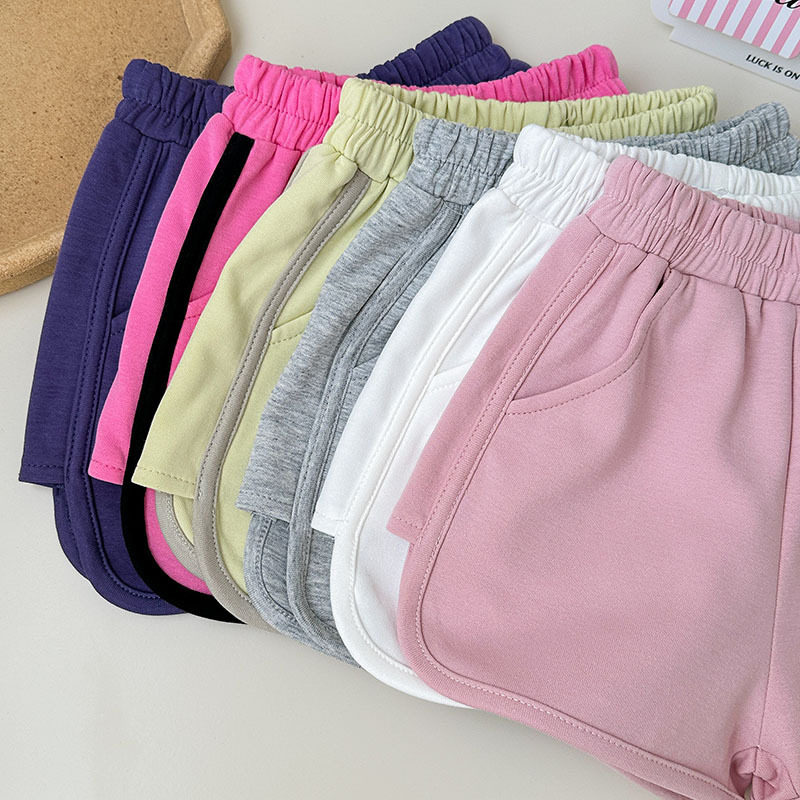 宝宝夏季糖果色条纹撞色短裤2025新款男女童纯棉百搭运动沙滩裤潮,淘宝优惠券,粉丝福利购,淘宝优惠卷