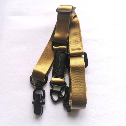 尼龙战术背带腰带腰封双点挂绳男多功能皮带户外负重机能肩带胸带 - 图1