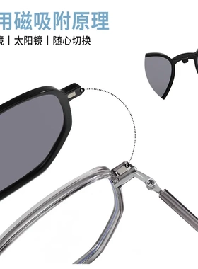 TP1006墨镜套镜配近视太阳镜时尚爆款带磁铁吸附夹片一镜三用