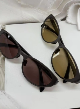 优瞳「V3001T」猫眼墨镜女范丞丞同款纯钛彩色镜片太阳镜防晒超轻