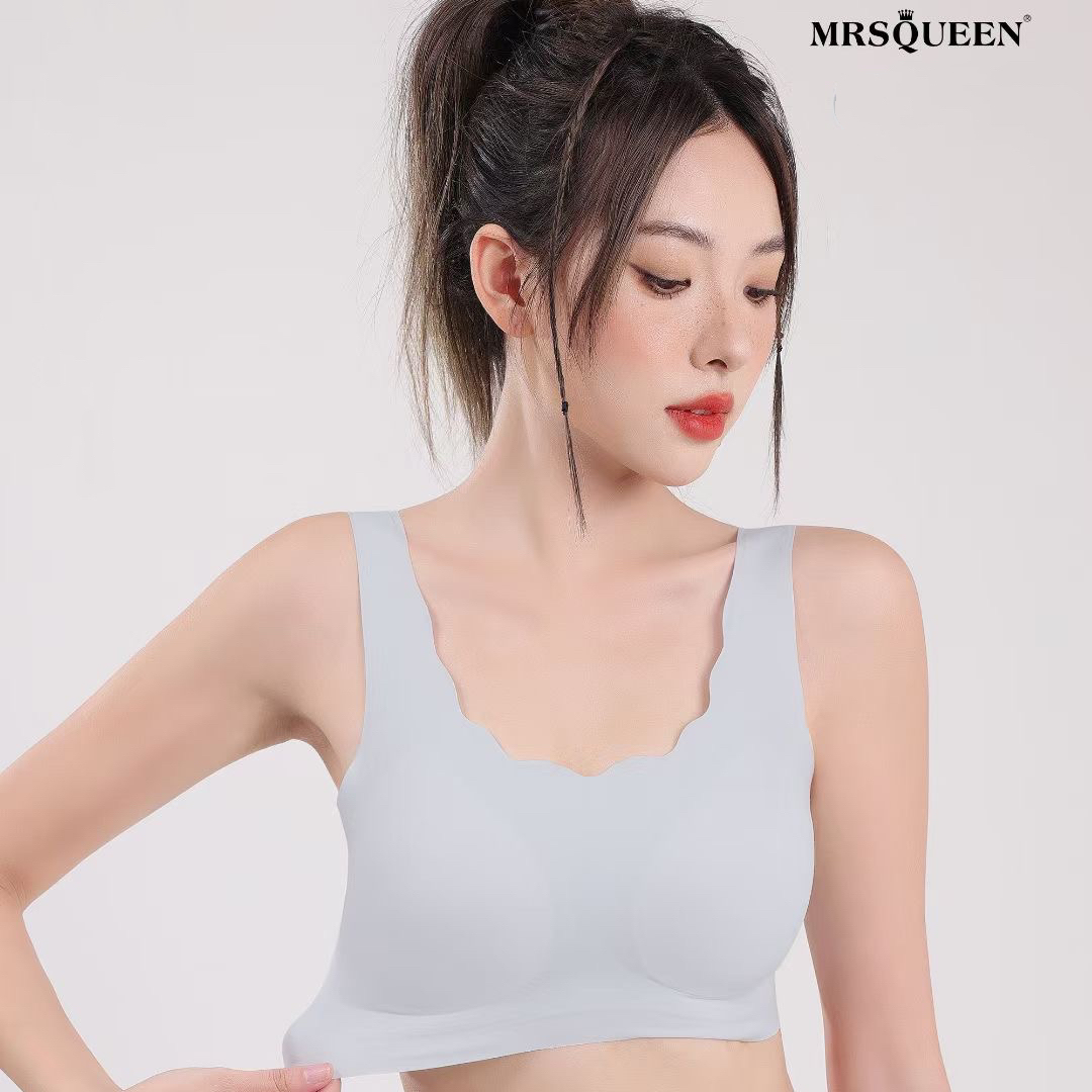 MRSQUEEN泰国天然乳胶收副乳防下垂承托无磁提拉背心无痕内衣3色-图0