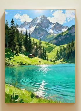 山水风景DIY数字油画治愈系