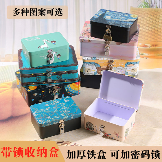 Lockable storage box storage box combination lock small box