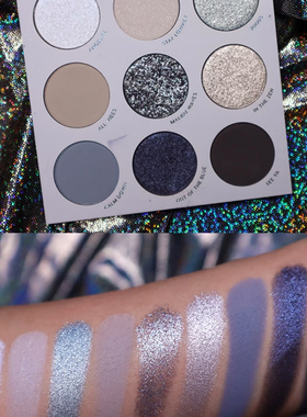 美国colourpop蓝月亮小样蓝色眼影盘9色卡拉泡泡Blue moon分盘装