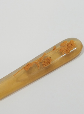 天然牛角羊角古风高级感发簪