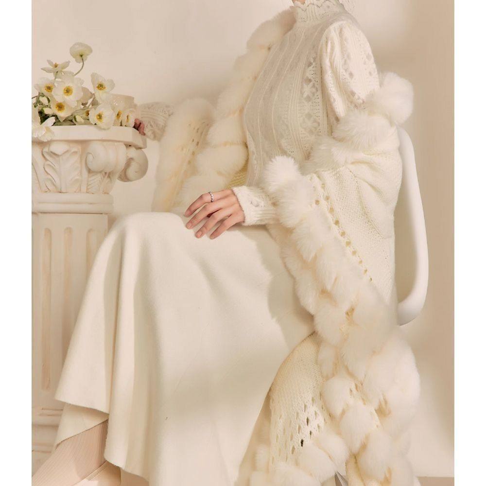 新款洋气环保毛毛球显瘦高级针织披肩外套秋冬旅游景区拍照款,淘宝优惠券,粉丝福利购,淘宝优惠卷