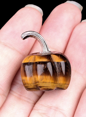 天然水晶石20mm迷你小南瓜摆件